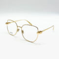 Monture optique Dior en métal doré de forme géométrique à Bruxelles