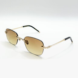 Lunettes de soleil Edwardson dorées à verres bruns dégradés à Bruxelles