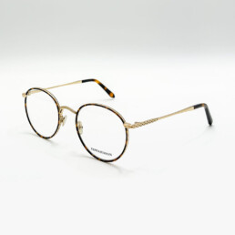 Lunettes Edwardson rondes en métal doré et écaille à Bruxelles