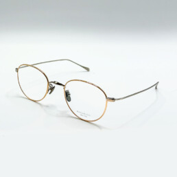 Monture optique Masunaga fine en métal doré à Bruxelles