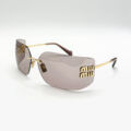 Lunettes de soleil Miu Miu sans cerclage avec logo doré à Bruxelles