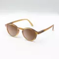 Lunettes de soleil IZIPIZI pour enfant, monture ronde couleur miel, verres bruns