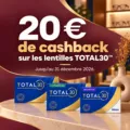 Boîtes de lentilles TOTAL30 sphériques, toriques et multifocales, offre cashback de 20 €